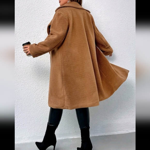 NWOT Teddy Long Coat Plus Size Shein - Picture 3 of 7